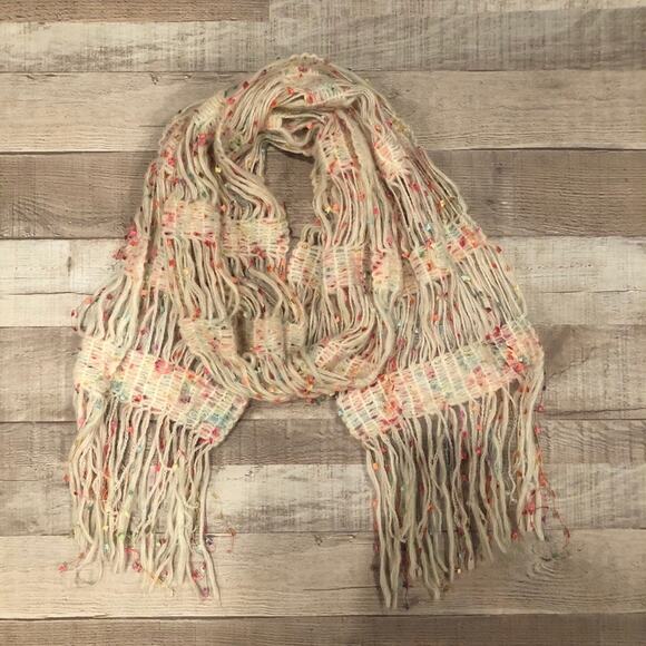 Perry Ellis Multi-Colored Fringe Hat & Scarf Set - Picture 4 of 7